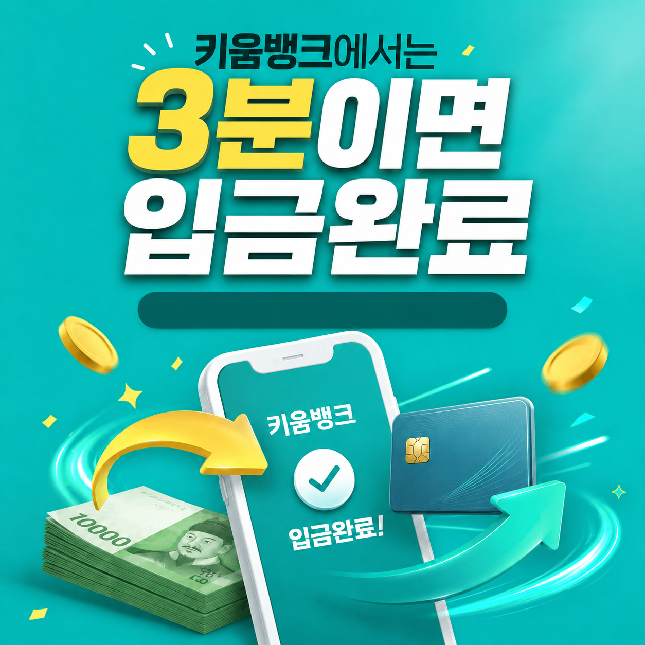 우리카드현금화 상담 전 카드 한도와 수수료 실제 입금액 확인 기준을 안내하는 키움뱅크 금융 이미지